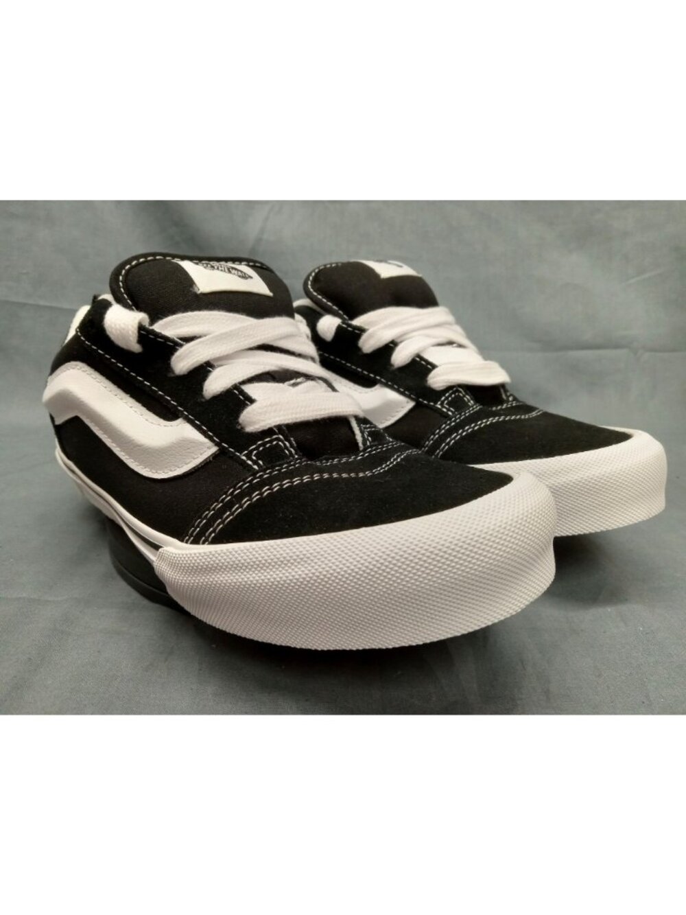 Vans Boys Knu School Sneakers 3D Stripe Black White Size 5 NEW NO BOX! - Picture 10 of 12